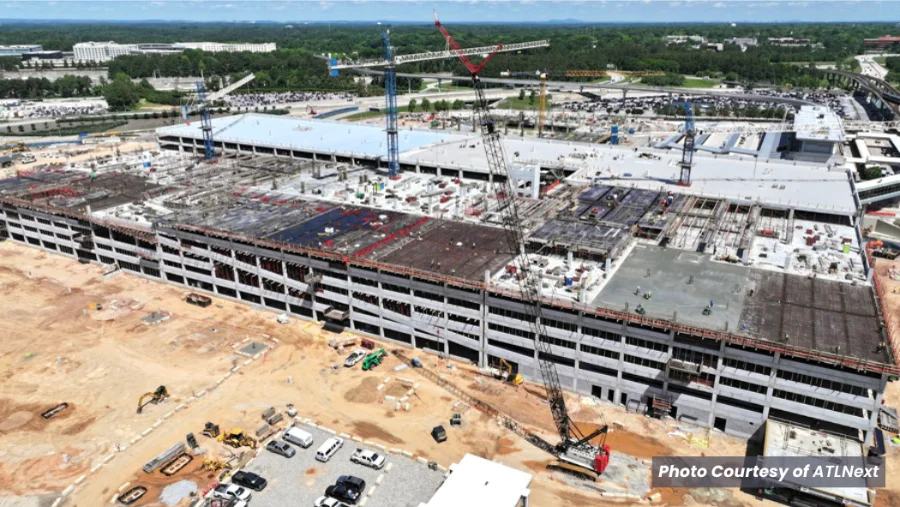 Phase 1 of the ATL South Parking Deck Officially Tops Out