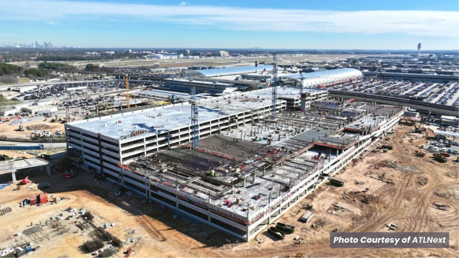 Phase 1 of the ATL South Parking Deck Officially Tops Out