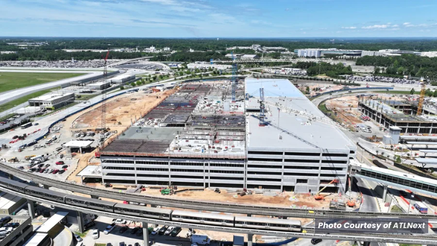Phase 1 of the ATL South Parking Deck Officially Tops Out